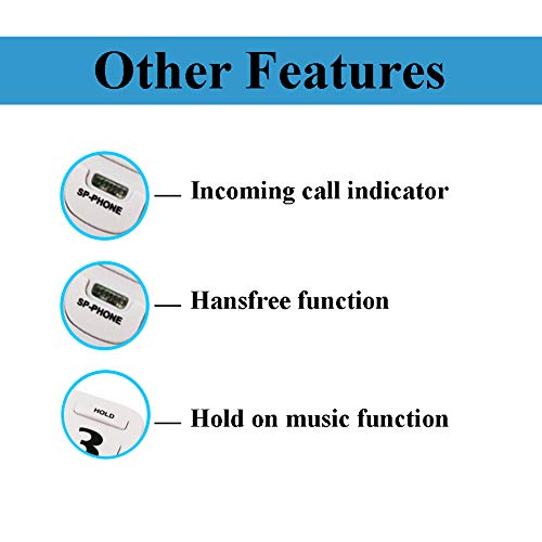 Elderly Phone For Seniors, Hepester Large Button Phone For Low Vision Amplified Corded Phone Landline Home Telephones Programmable Wall Phone With Extra Loud Ringer #TOP4