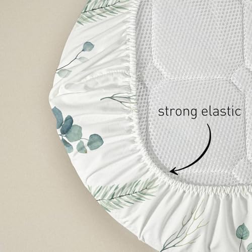 Image of Bassinet Sheets, Bassinet Sheets for Baby Boy and Girl, Bassinet Sheet Neutral, Fit for Rectangle, Round, Oval, Hourglass Mattress, Flexible for Different Bassinet Pad /Mattress 4 Pack