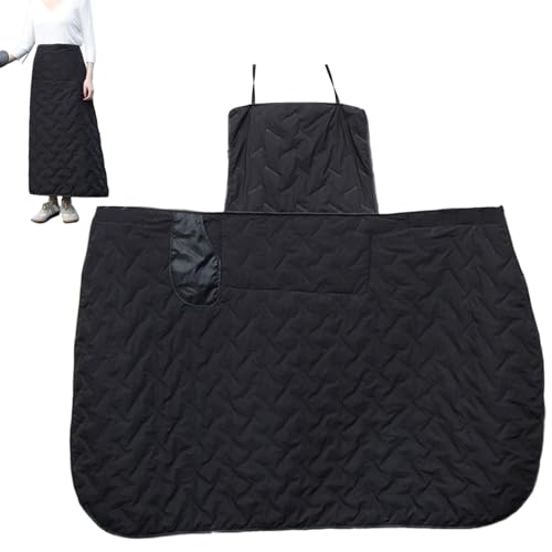 Protector de piernas delantal para moto – Manta impermeable gruesa y cálida para scooter de invierno – Cubierta delantal para parabrisas de motocicleta | para conducción en VAE en invierno bajo la