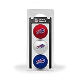 Team Golf NFL Buffalo Bills 3 Golf Ball Pack Regulation Size Golf Balls, 3 Pack, Full Color Durable Team Imprint