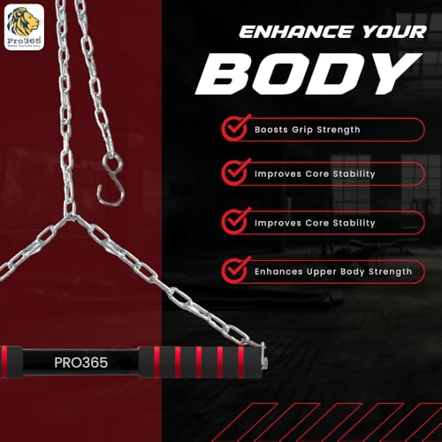 Image of PRO365 Rotational Chin Up Bar | Monkey Bar | In Room Kids Hanging Rod | Height Growth | Heavy Duty Chain | Home Gym Equipment |