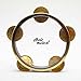 Professional Riq Riqq Clear Skin Hammered Brass Cymbals Internal Tuning DEL-303 Tambourine With case