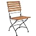 Produktbild Butlers Gartenstuhl PARKLIFE in schwarz 47x54x88 cm - Klapptsuhl aus FSC-Akazienholz und Metall für Balkon und Garten