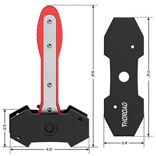 Thoroad Brake Caliper Press Tool, Brake Caliper Compression Tool,Car Ratcheting Brake Caliper Piston Spreader Press Tool With 2 Pcs Steel Plates (Red) #TOP7