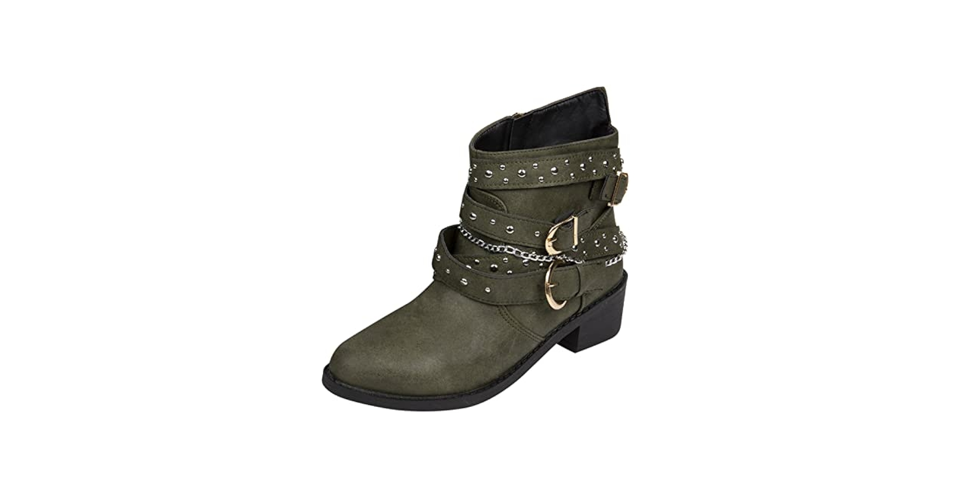 Amazon.com: Crzidha Studded Rivet Ankle Boots for Women