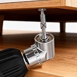 105 Degree Right Angle Drill Adapter, Hex Shank Angle Drill Attachment, Power Screwdriver Corner Driver Tool, Quick Change Drill Bit Extension for Tight Narrow Space Repair Use
