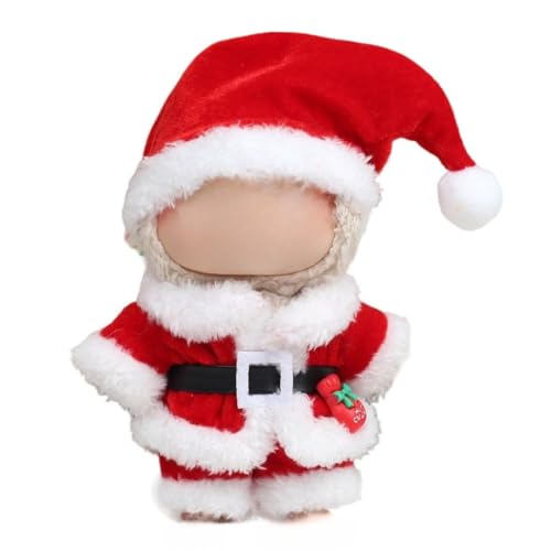 For Labubu 服 セット ぬいぐるみ用 着せ替え ラブブ1代目 2代目 3代目対応 17cm人形の服 トップス パンツ サンタ帽 かわいい ドレス ハットクリスマス コスチューム コスプレ 人形ベビー服 綿人形の服 DIY アクセサリー 衣装のみ