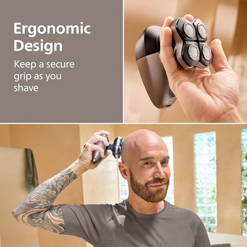 Philips Norelco Head Shaver Pro 9000 Series - Electric Shaver for Men and Women, 360° Flexing Head & ComfortCut Blades for Clean Shave, Gentle on Skin, Model HS9980/40 by Norelco - Image 5