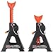 VEVOR Jack Stands, 3 Ton (6,000 lbs) Capacity Car Jack Stands Double Locking, 10.8-16.3 inch Adjustable Height, for Lifting SUV, Pickup Truck, Car and UTV/ATV, Red, 1 Pair