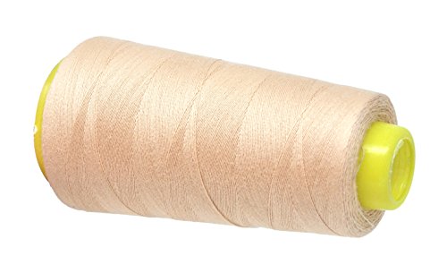 Image of Mandala Crafts Champagne Mercerized Cotton Thread Cones for Sewing Quilting | 2400 Yds 50 WT, 100% Long Staple Cotton, Multipurpose, for Embroidery, Piecing, Sergers, Applique, Machine and Hand Sewing