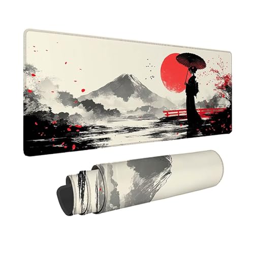 Tapis de souris XXL imprimé Geisha, l'idée cadeau idéale pour gamer et PC