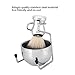 Faux Shaving Brush Set, Men Ideal Wet Shaving Set, Beard Brush with Stainless Steel Shaving Stand and Soap Bowl for Men Wet Close Shave, Men Ideal Wet Shaving Set