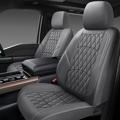 NS YOLO Leather Car Seat Covers,Universal Fit for Most Cars,SUVs and Sedans,Waterproof Luxury Leatherette Cushions, 2 Seats Protectors (Grey, Front Pair-2 Seats(Driver and Passenger)) NS YOLO Leather Car Seat Covers,Universal Fit for Most Cars,SUVs and Sedans,Waterproof Luxury Leatherette Cushions, 2 Seats Protectors (Grey, Front Pair-2 Seats(Driver and Passenger))