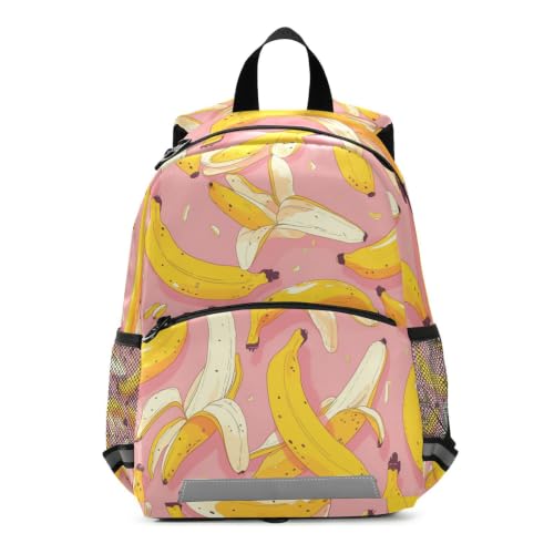 Sac à dos maternelle banane rose résistant pour résoudre le désordre scolaire
