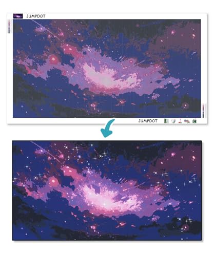 Diamond Painting ciel étoilé violet Jumpdot idée cadeau loisir créatif adulte - 4