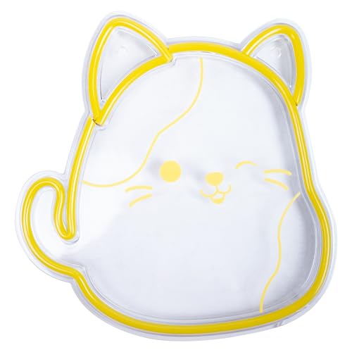 Image of Fizz Creations Squishmallows Cam The Cat Neon Wall Light | Officially Licensed Squishmallows Merchandise | USB Powered | Vibrant Yellow Neon Light | Wall Mount Options