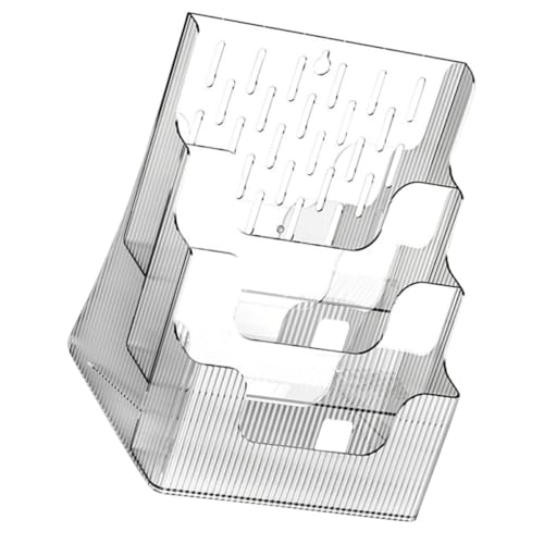 Présentoir à documents en PET haut de gamme transparent à 3 niveaux