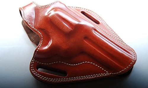 Leather Handcrafted Leather OWB Holster for Colt Python 357 Mag 4 inch (R.H)