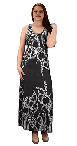 Peach Couture Exclusive Paisley Print Sleeveless Scoop Neck Beach Maxi Dress