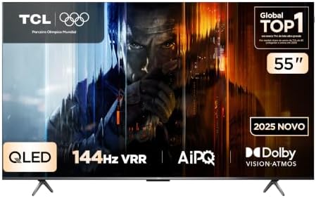 TCL, QLED Smart TV, 55”, 55P8K, 4K UHD, Google TV, 144Hz, Google ...