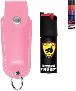 Guard Dog Security Pepper Spray Keychain, Red Hot Self Defense Spray with UV