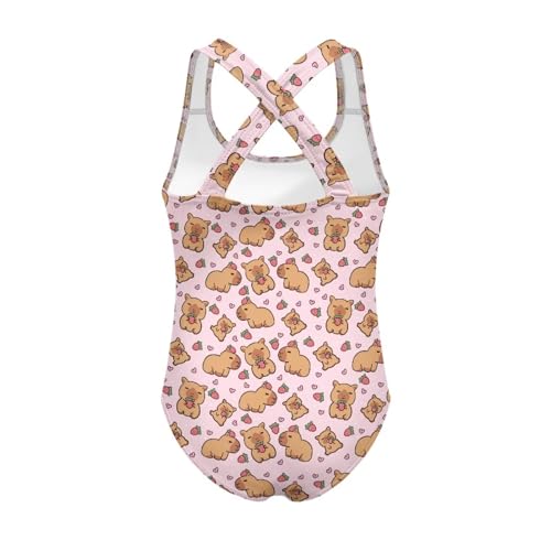 Image of Girls One Piece Swimsuits Size 5-14 Kawaii Gymnastics Leotard for Beach Vacations