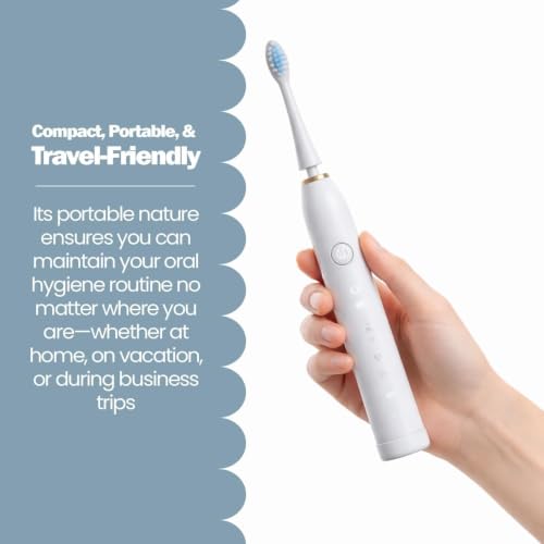 Image of Electric Toothbrush for Adults & Kids | 5 Cleaning Modes | 34000 Strokes /Min | USB Rechargeable | 4 Brush Heads | Waterproof IPX7 | Deep Cleaning Electric Tooth Brush (Multi) | 60-Day Battery