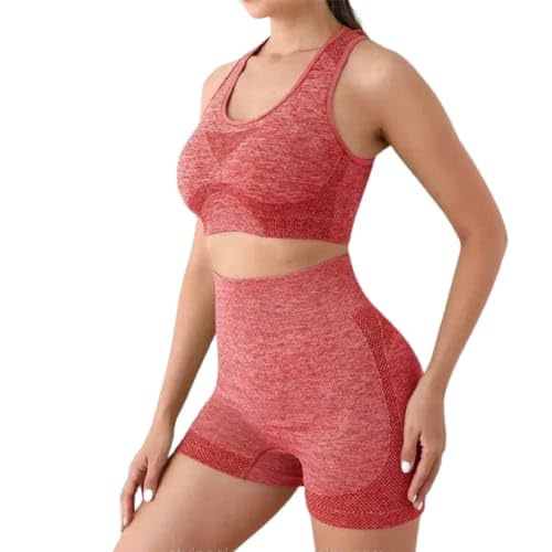 2 Pc Butt Lifter Gym Wear for Women Workout Set Combo, I-Shaped Wire Free Padded Sports Bra with High Waist Butt Lifting Shorts for Great Comfort, Athleisure Yoga Wear-image-7
