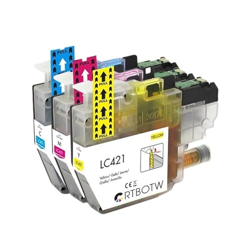 Cartouche encre LC421XL compatible imprimante Brother DCP-J1050DW MFC-J1010DW pack couleur 3pcs
