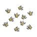 Craftdady 10Pcs Alloy Enamel Bee Charms 18x17mm DIY Jewelry Necklace Earring Bracelet Craft Making Animal Pendants with 2mm Hole