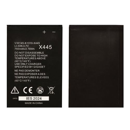 Vvuilsty V30145 K1310 X445   Batería de repuesto para Gigaset X656 SL78H SL780 SL785 SL788, batería recargable de 0 ciclos compatible con Siemens Gigaset X656 SL78H SL780 SL785 SL788 con kits de