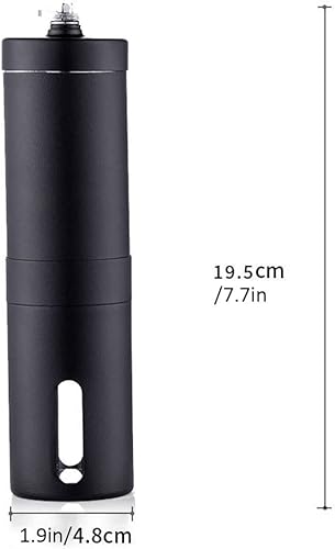 Miniatura 2 de Cylovinho Molinillo de pimienta negra, molinillo de especias turco recargable con grosor ajustable, molinillo de pimienta manual con asa, molinillo