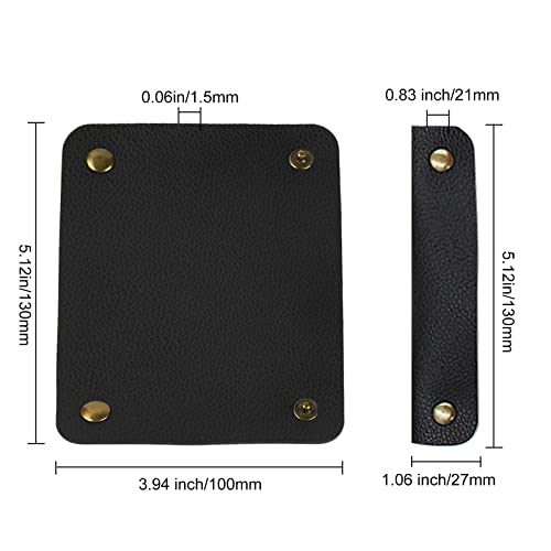 GORGECRAFT 2PCS Purse Handle Cover Wraps Black Wallet Leather Handle Protector Strap Covers for Handbags Craft Strap Making Supplies - Image 2