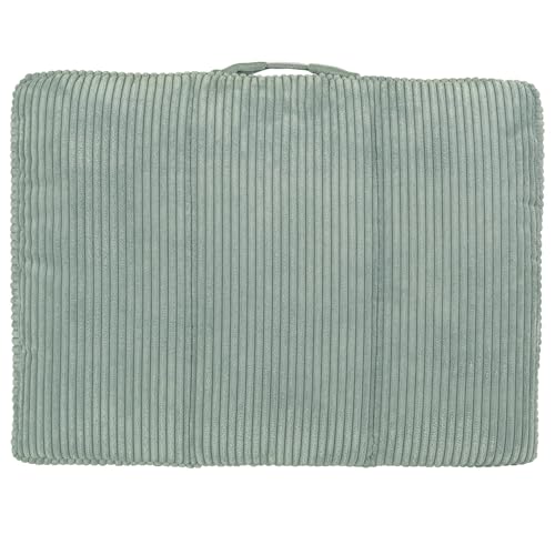 Petsona Hundebett Hundekissen Rippenstrickstoff rutschfeste Unterseite Weichschaum, Grün,L