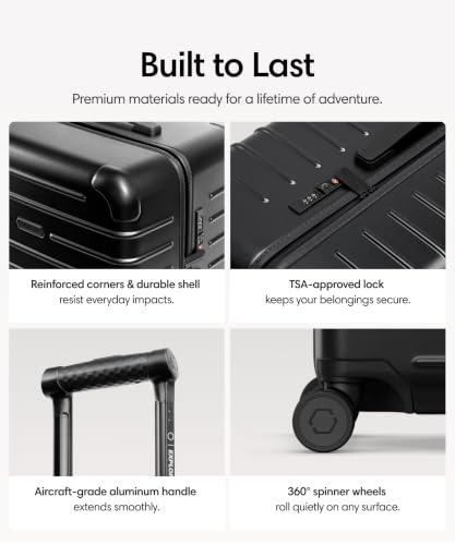 Solgaard Check-In Lite Suitcase - Hardside 24.8" Travel Luggage (Black) - Image 6