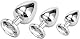 Greenpinecone Klein Medium Groß Metall Analplug Set Buttplug Anal Butt Plug mit Kristall Diamant