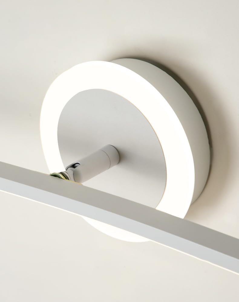 XINYASEE Lampe frontale LED pour miroir, lampe miroir moderne pour salle de bain, applique murale pour chambre à coucher et salle de séjour 20-25W lumière tri-couleur ajustable (Blanc, 80CM)