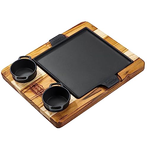 CONJUNTO CHAPA PETISCO QUADRADA 2 MOLHEIRAS