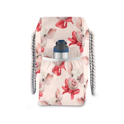 susiyo Cute Pigs Beach Bags for Women Large Travel Tote Bag Waterproof Sandproof Lightweight Swim Pool Bag for Family Outdoor3