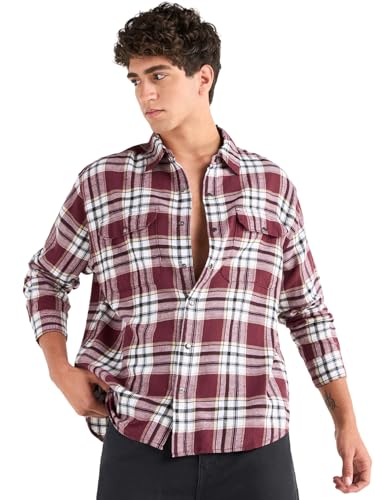 Chemise en coton à manches longues anti-transpiration Bewakoof M