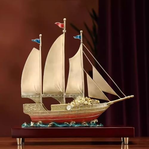 Bateau en cuivre massif RLKHXBS pour décoration de table