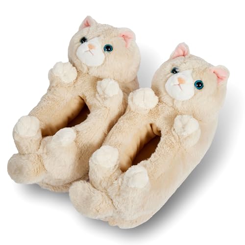 Image of Kids Animal Slippers, Soft Fuzzy Cozy House Shoes