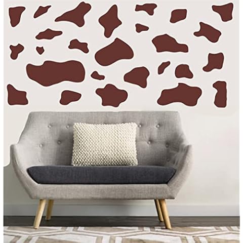 Brown Cow Print Wall Stickers Decals Cover