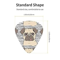 Médiators de guitare 12-Pack Funny Happy Pug Dog médiators pour guitare électrique guitare acoustique diverses guitares - Les Beatles, Paul McCartney, John Lennon, RIngo Starr, George Harrison Médiators de guitare 12-Pack Funny Happy Pug Dog médiators pour guitare électrique guitare acoustique diverses guitares – Image 3