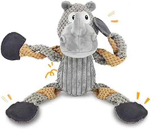 X-XDUN Dog Toys Tough Dog Toys for Large Dogs Plush Dog Toys for Aggressive Chewers Stuffed Dog Toys Durable Squeaky Dog Toys Puppy Chew Toys Dog Chew Toys for Small, Medium, Large Breed