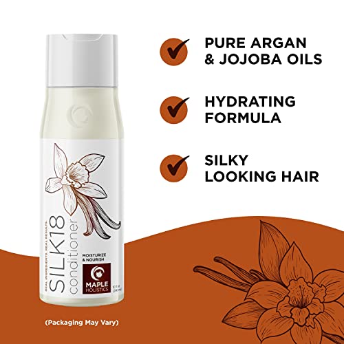 Hair Conditioner For Damaged Dry Hair - Silk Protein Conditioner For Dry Hair Frizz Control & Shine - Hydrating Conditioner For Curly Hair With Argan Oil And Hair Moisturizer For Dry Hair (10 Fl Oz) #TOP2
