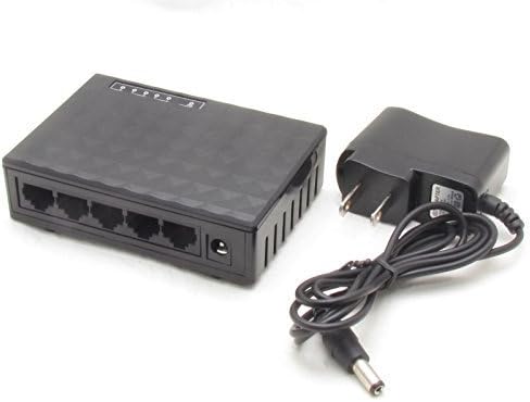 RJ45 Mini 10/100Mbps 5 Ports Fast Ethernet Network Switch for Desktop PC Router … (5 Ports 10/100Mbps)
