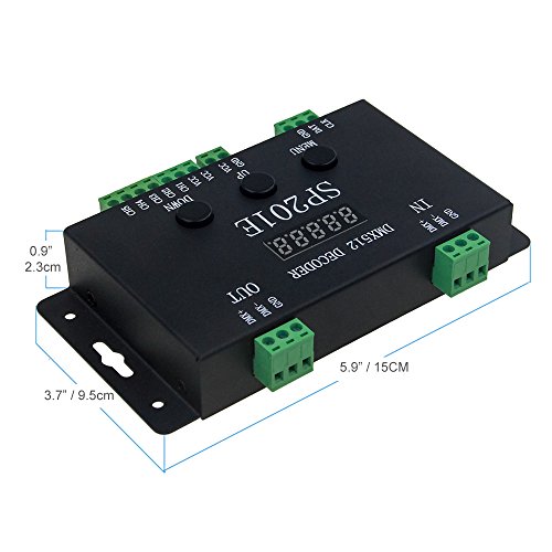 ALITOVE WS2812B WS2811 DMX to SPI Controller Decoder DMX 512 RGB WW Decoder Controller for SK6812 WS2801 WS2813 LP6803 8806 1903 RGBWW LED Strip DC5V~24V SP201E - Image 6