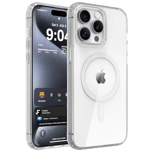WRJ Magnetic Clear Case for iPhone 11 Pro Max 6.5-Inch [Compatible with Magsafe] [Military Grade Drop Protection] Non-Yellowing Anti-Scratch Ultra Slim Transparent Shockproof Phone Case-Clear