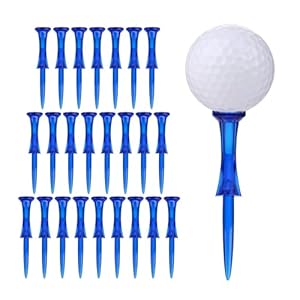 Golf Tees 3-1/4’’ 50 Count Plastic Golf Tees Reduced Friction & Side Spin Professional Unbreakable Golf Tees Durability and Stability Golf Tee